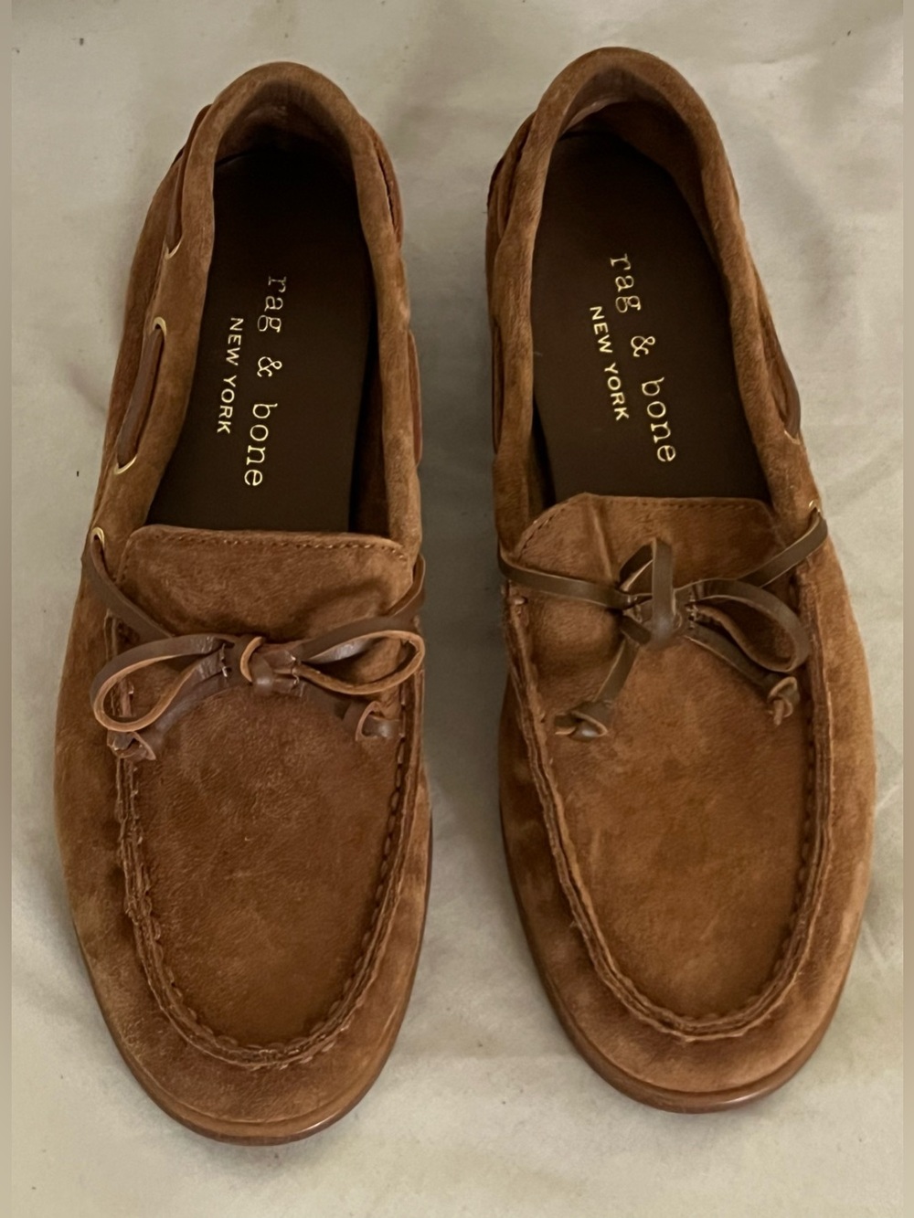 Rag & Bone CARTER BROWN SUEDE BOAT SHOE LOAFER 7.5 $328
